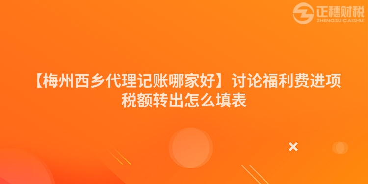 【梅州西鄉(xiāng)代理記賬哪家好】討論福利費進項稅額轉出怎么填表