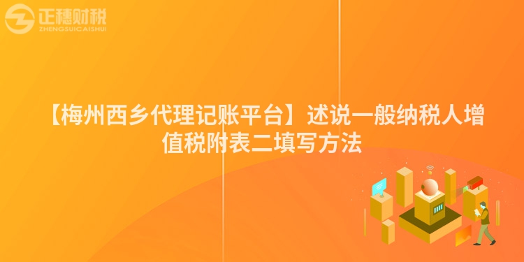 【梅州西鄉(xiāng)代理記賬平臺(tái)】述說(shuō)一般納稅人增值稅附表二填寫方法