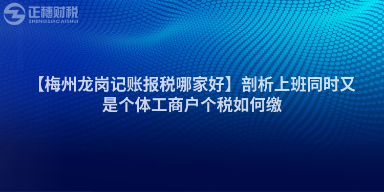 【梅州龍崗記賬報稅哪家好】剖析上班同時又是個體工商戶個稅如何繳