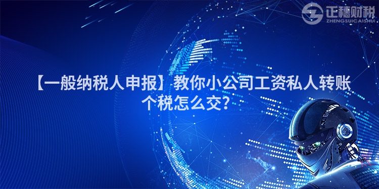 【一般納稅人申報(bào)】教你小公司工資私人轉(zhuǎn)賬個(gè)稅怎么交？