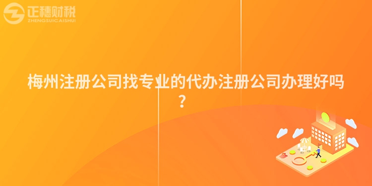 梅州注冊公司找專業(yè)的代辦注冊公司辦理好嗎？