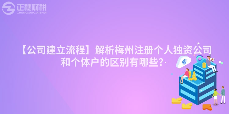 【公司建立流程】解析梅州注冊個(gè)人獨(dú)資公司和個(gè)體戶的區(qū)別有哪些？