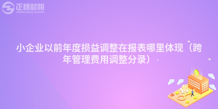 小企業(yè)以前年度損益調整在報表哪里體現(xiàn)（跨年管理費用調整分錄）