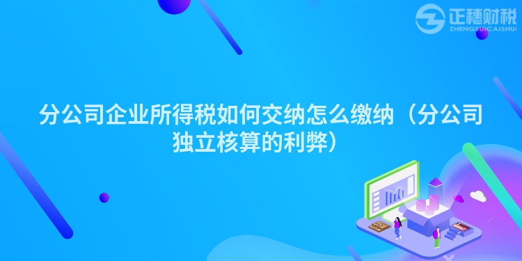 分公司企業(yè)所得稅如何交納怎么繳納（分公司獨(dú)立核算的利弊）