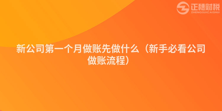 新公司第一個月做賬先做什么（新手必看公司做賬流程）