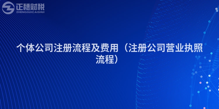 個體公司注冊流程及費用（注冊公司營業(yè)執(zhí)照流程）